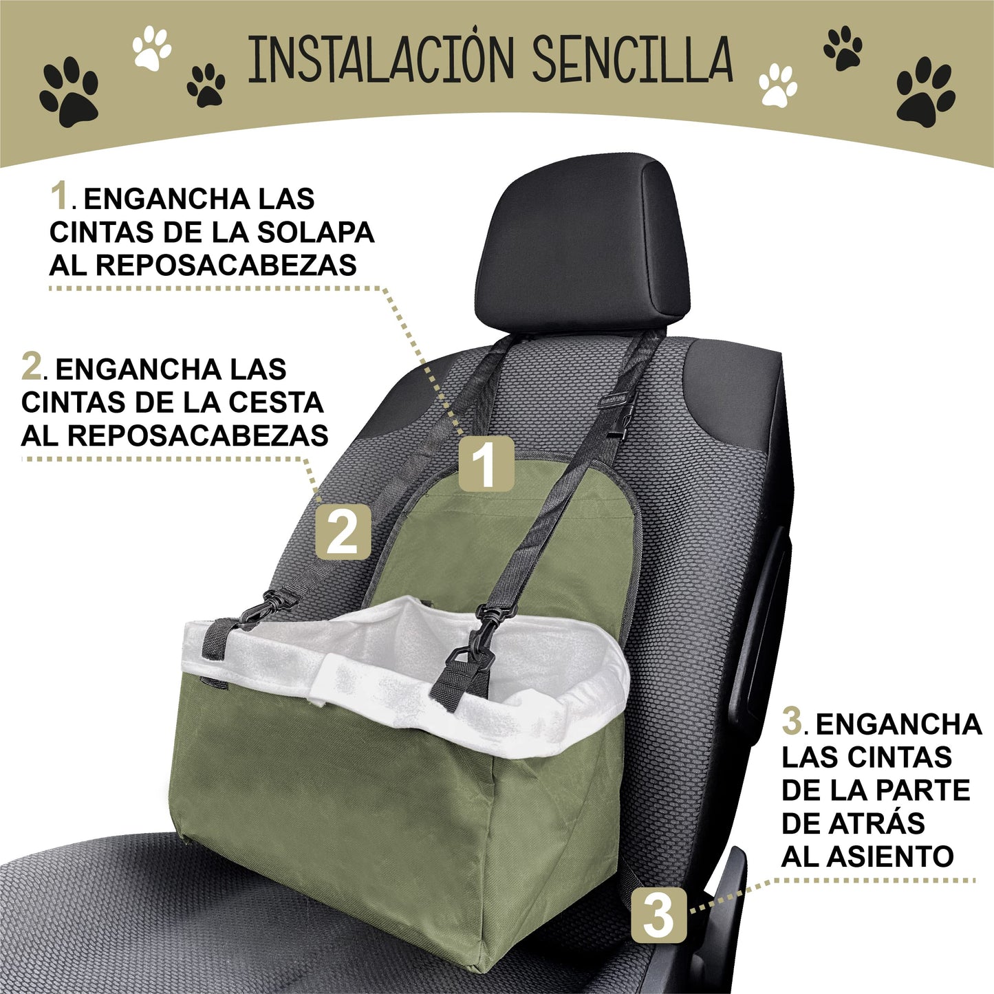 ASIENTO DE AUTO PARA MASCOTAS