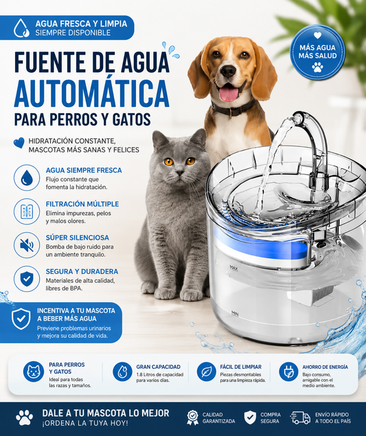 Fuente Para Gato Bebedero Para Mascotas