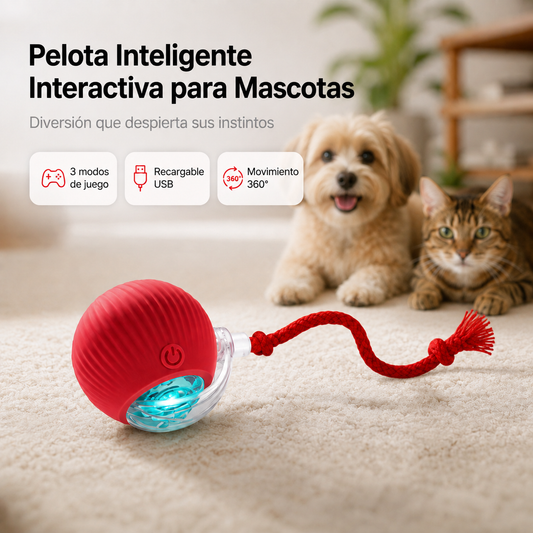Pelota Inteligente Interactiva para Mascotas